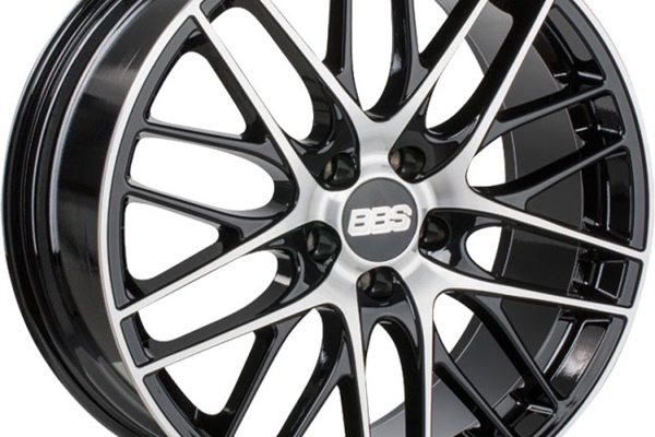 BBS CS 5 Black Diamond Cut Angled